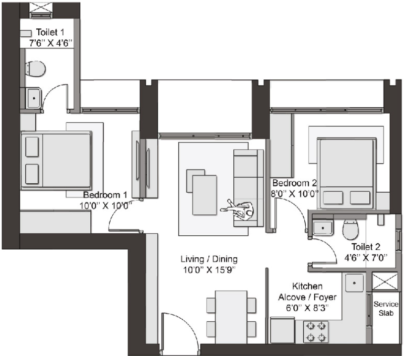  triumph tower 2 Floor Plan Floor Plan