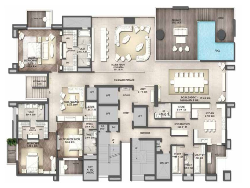  knightsbridge Floor Plan Lower Level Duplex Plan