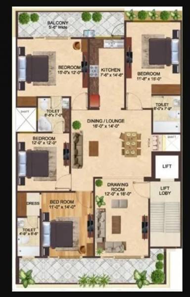  4s-aradhya-homes Floor Plan Floor Plan