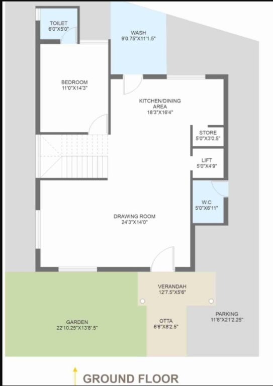  vrundavan villa Floor Plan Ground Floor Plan