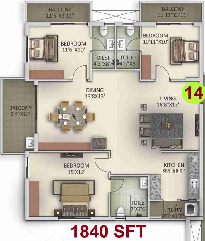  towers Floor Plan Floor Plan
