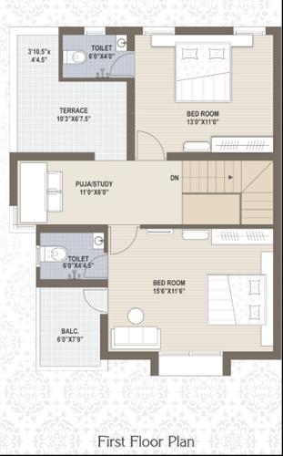  shyam-vihar-villa Floor Plan First Floor Plan