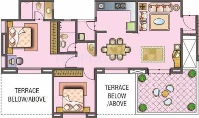 Kalaapi Zennia (2BHK+2T (1,121 sq ft) 1121.42 sq ft)