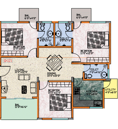  nydhile residency Floor Plan Floor Plan
