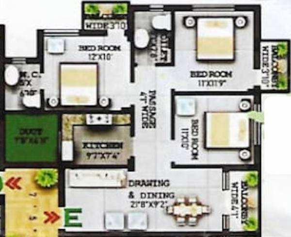  krishna-residency Floor Plan Floor Plan