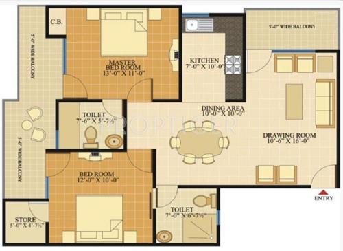 SVP Gulmohur Tower (2BHK+2T (1,260 sq ft) 1260 sq ft) SVP Gulmohur Tower (2BHK+2T (1,260 sq ft) 1260 sq ft)