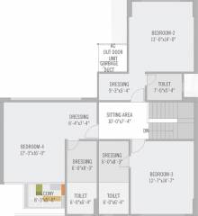  silver-luxuria Floor Plan Upper Level Duplex Plan