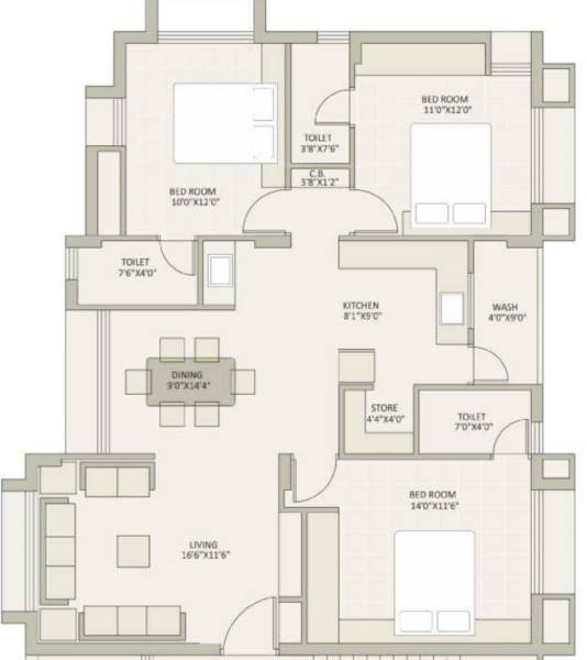  aster-flat Floor Plan Floor Plan