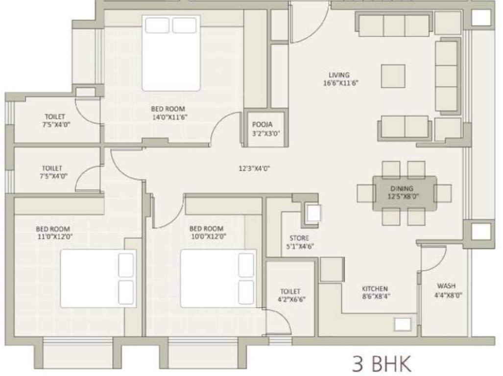  aster flat Floor Plan Floor Plan