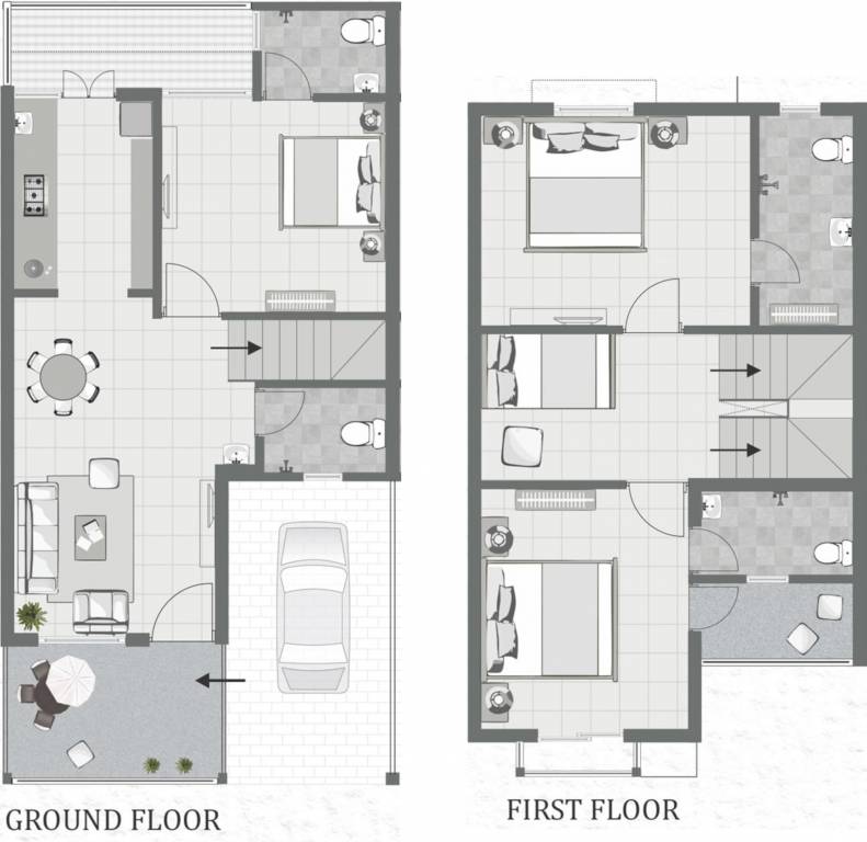  bungalows and arcade 5 Floor Plan Floor Plan