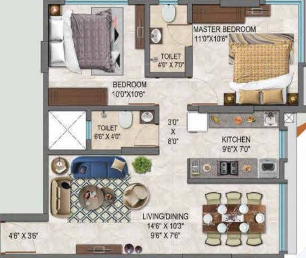  blossom-residency Floor Plan Floor Plan