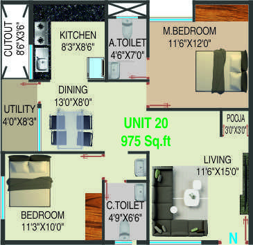  residency Floor Plan Floor Plan
