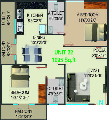  residency Floor Plan Floor Plan