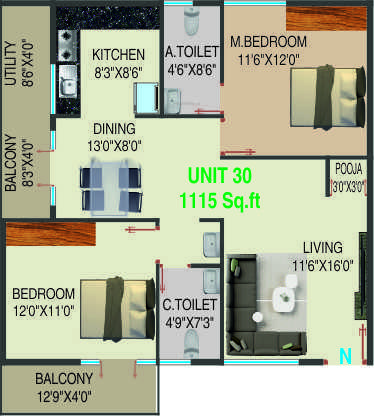  residency Floor Plan Floor Plan