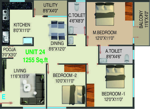  residency Floor Plan Floor Plan