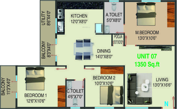  residency Floor Plan Floor Plan