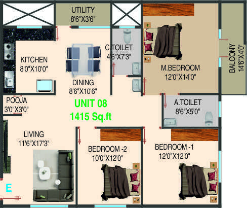  residency Floor Plan Floor Plan