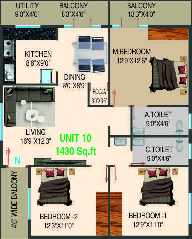 residency Floor Plan Floor Plan