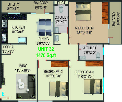  residency Floor Plan Floor Plan