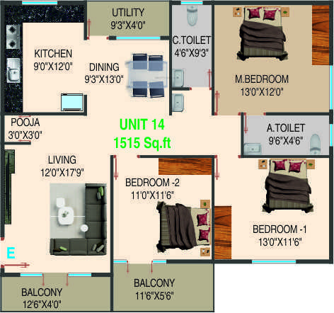  residency Floor Plan Floor Plan