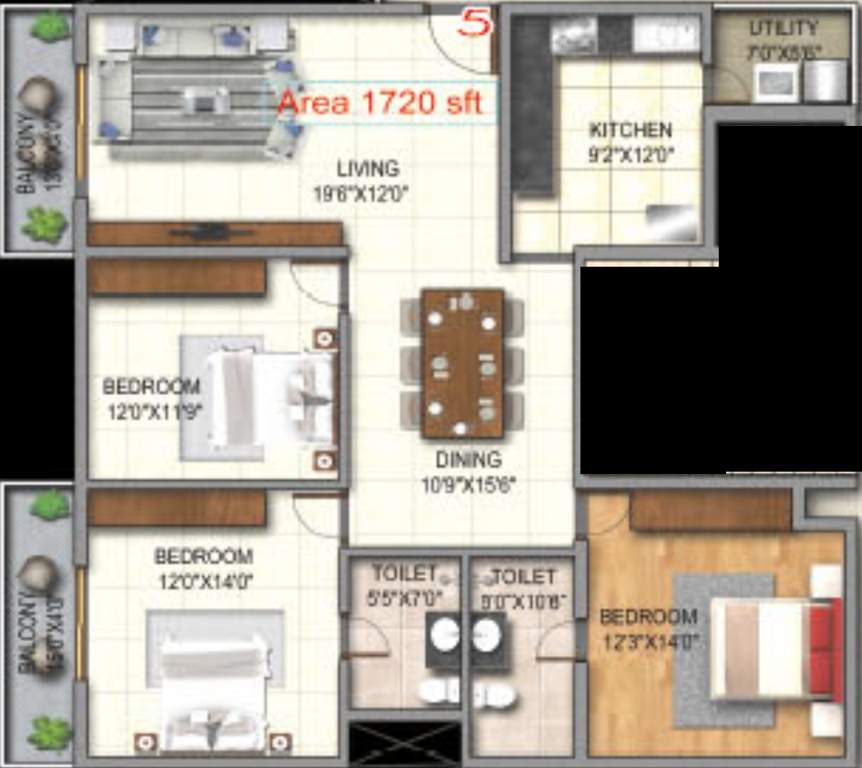  lalbagh residency Floor Plan Floor Plan