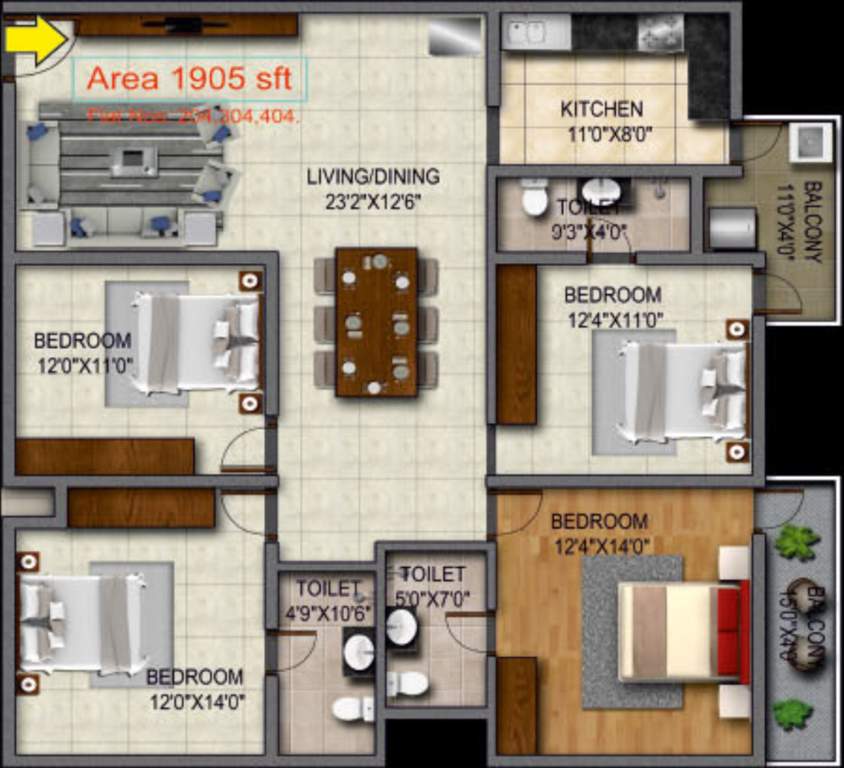  lalbagh residency Floor Plan Floor Plan