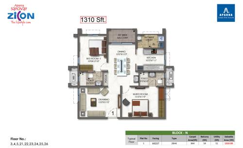  sarovar-zicon Floor Plan Floor Plan