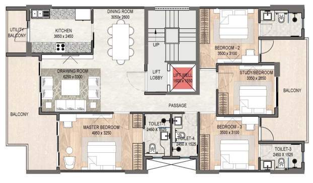  independent floor at dlf garden city Floor Plan Floor Plan