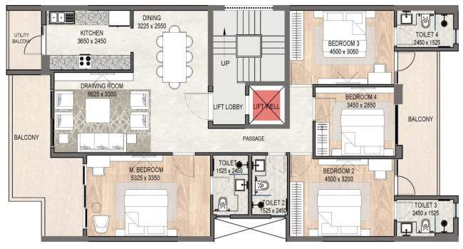  independent floor at dlf garden city Floor Plan Floor Plan