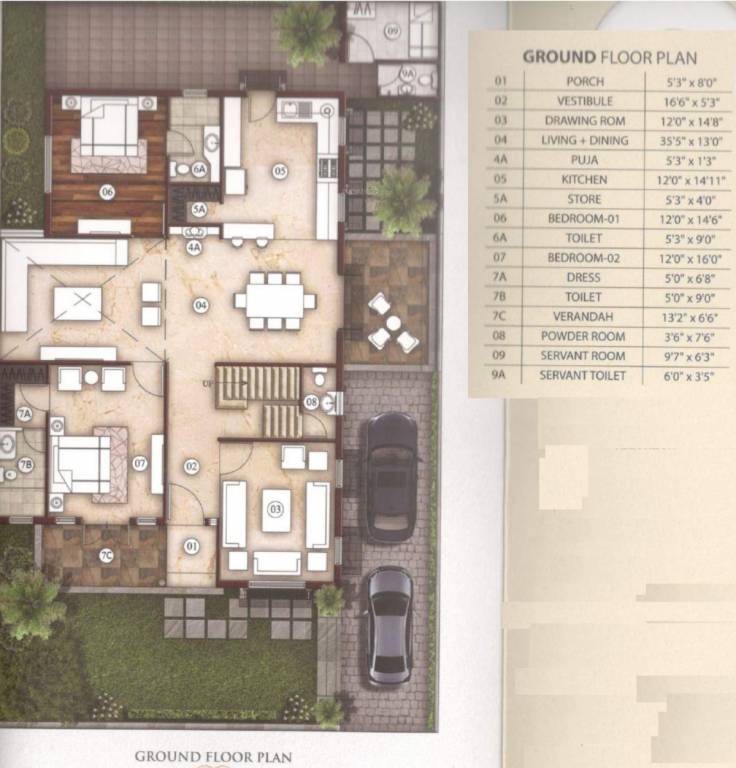  riviera elegance ii bungalows Floor Plan Ground Floor Plan