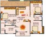 Mahaghar Nandanam Floor Plan (3BHK+3T)