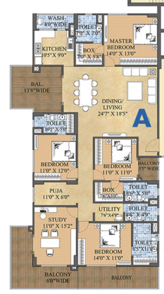  one-landmark Floor Plan Floor Plan