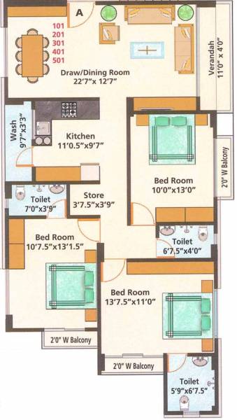  marina-10-residency Floor Plan Floor Plan