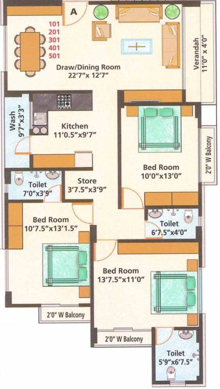 Floor Plan marina 10 residency Floor Plan Floor Plan