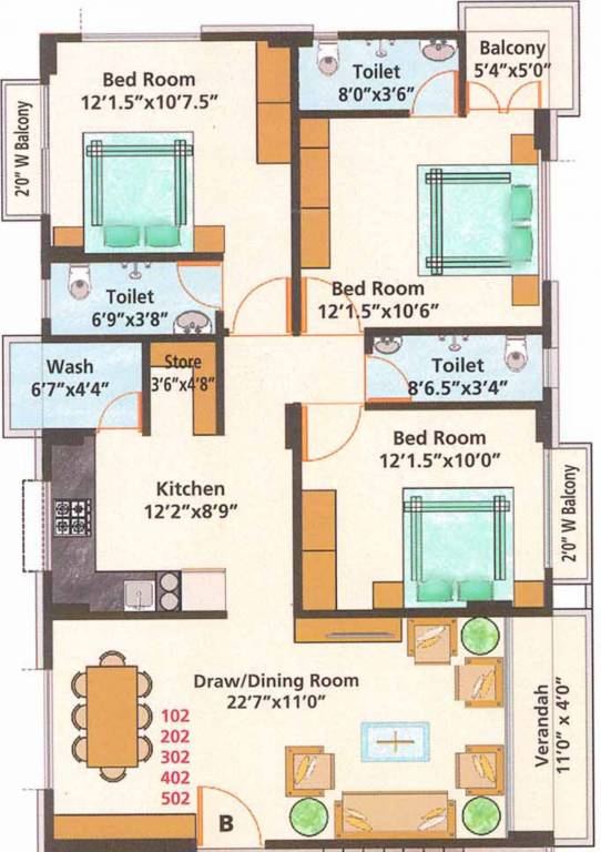  marina 10 residency Floor Plan Floor Plan