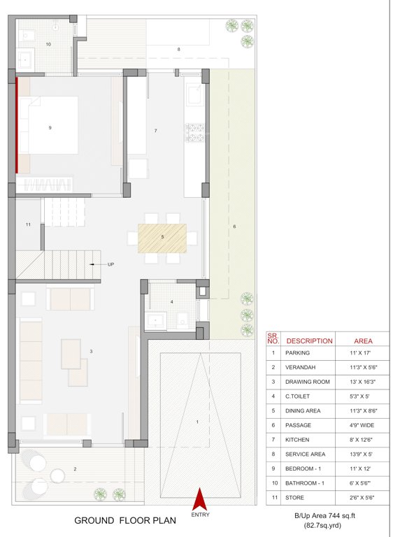  aksharam Floor Plan Ground Floor Plan