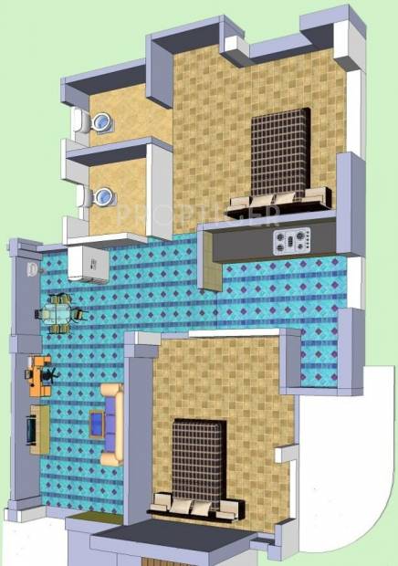 N K Louha Udyog Gitanjali Apartment (2BHK+2T (883 sq ft) 883 sq ft)