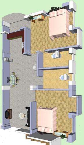 N K Louha Udyog Gitanjali Apartment (2BHK+2T (883 sq ft) 883 sq ft)