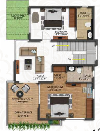 First Floor Plan shriram-chirping-grove-1 Floor Plan First Floor Plan