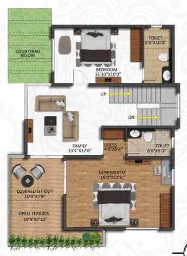  shriram chirping grove 1 Floor Plan First Floor Plan