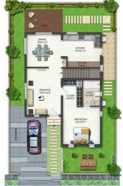 kanopy lotus Floor Plan Ground Floor Plan