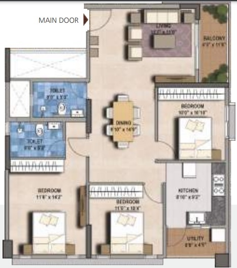  g r floret Floor Plan Floor Plan