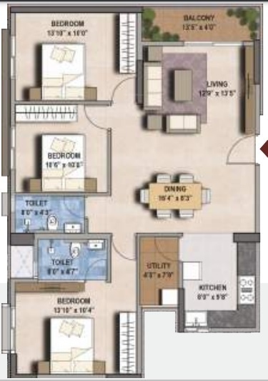  g r floret Floor Plan Floor Plan