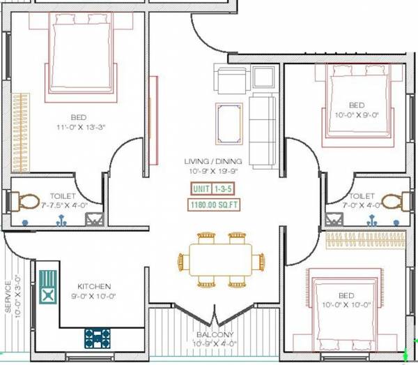  zodiac-flats Floor Plan Floor Plan