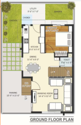 ekdant bungalows Floor Plan Ground Floor Plan