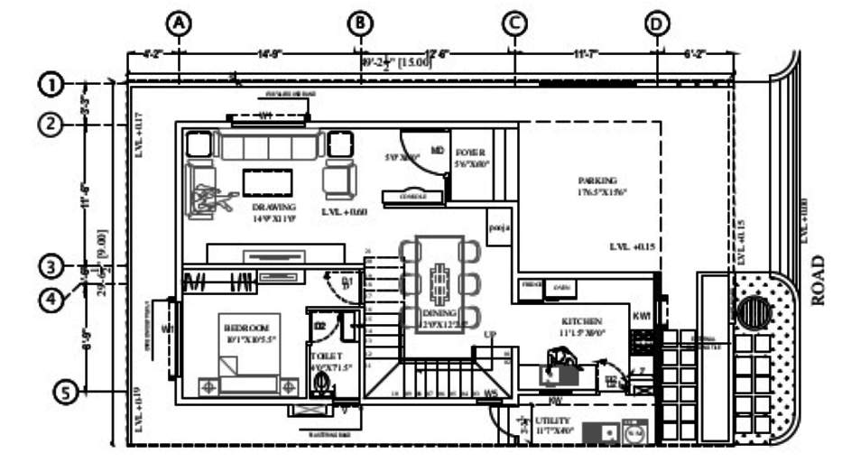  allure one villas Floor Plan Ground Floor Plan