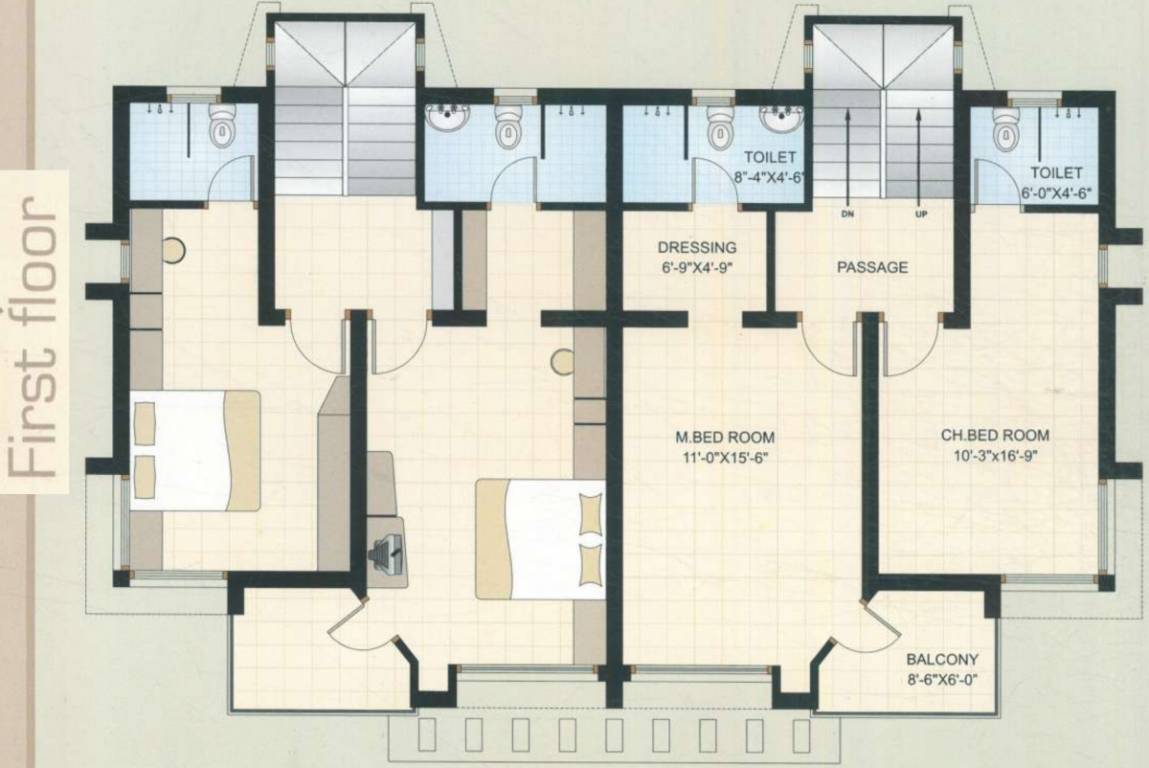  nilamber bungalows 3 Floor Plan First Floor Plan
