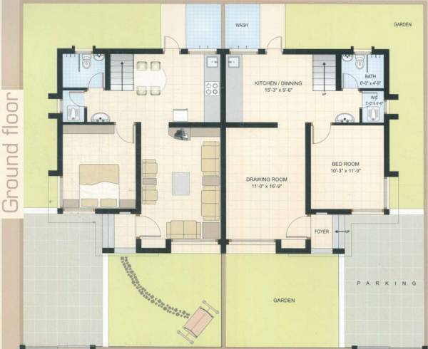  nilamber-bungalows-3 Floor Plan Ground Floor Plan