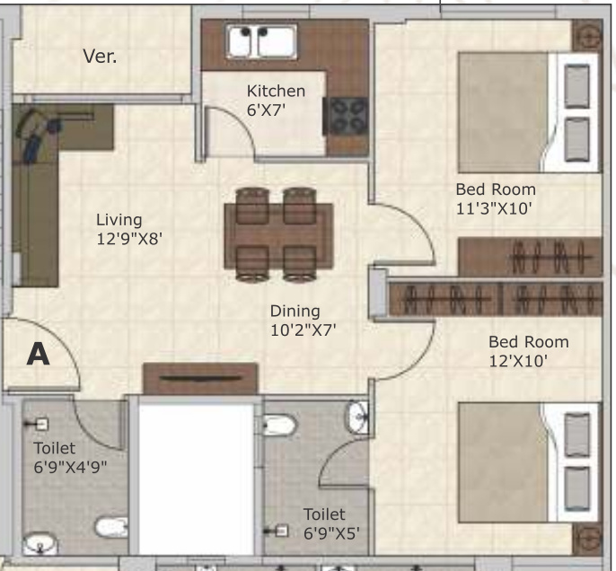  meena aurum phase 2 Floor Plan Floor Plan