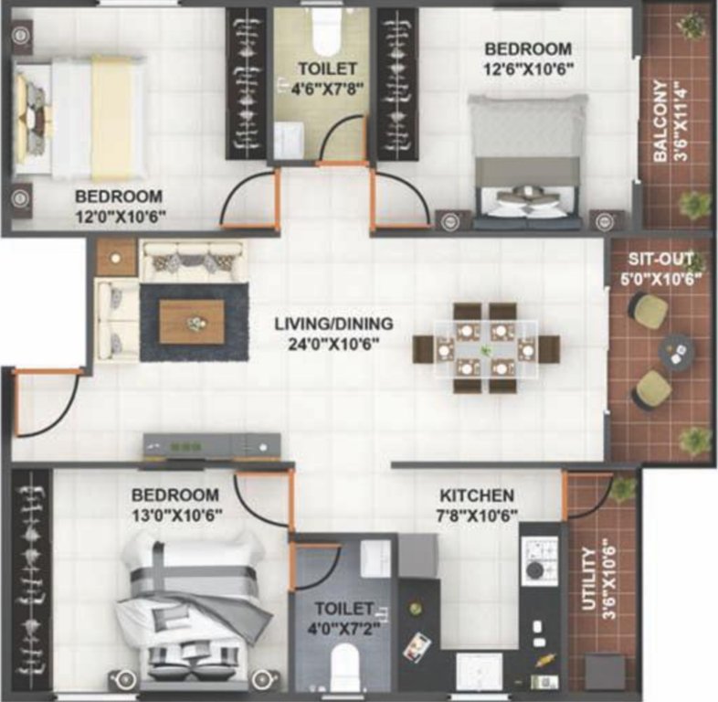 bavisha gardeniaa phase 2 Floor Plan Floor Plan